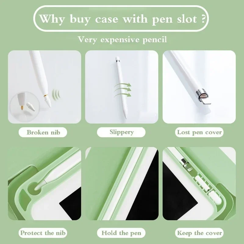Premium Tablet Case with Pencil Holder and Smart Cover Design