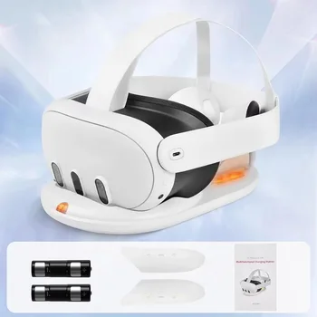 오큘러스 퀘스트 3 VR 헤드셋용 충전 독, 충전 스테이션 핸들 컨트롤러, 메타 퀘스트 3 액세서리용 스토리지 충전기