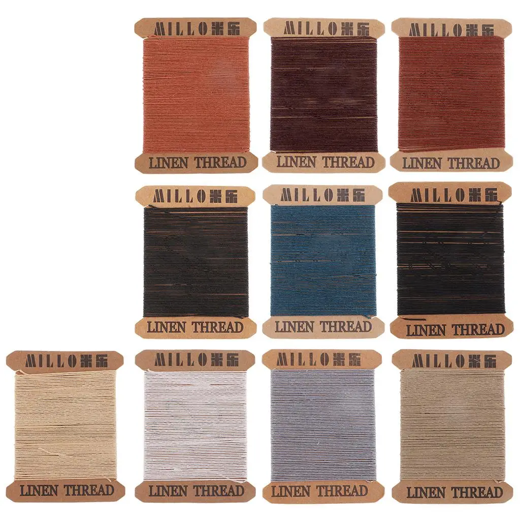 Waxed Linen Thread for Hand Sewing Bags Leather Crafts Jewelry Making Tools Manual Stitching and Repair Sewing Yarn