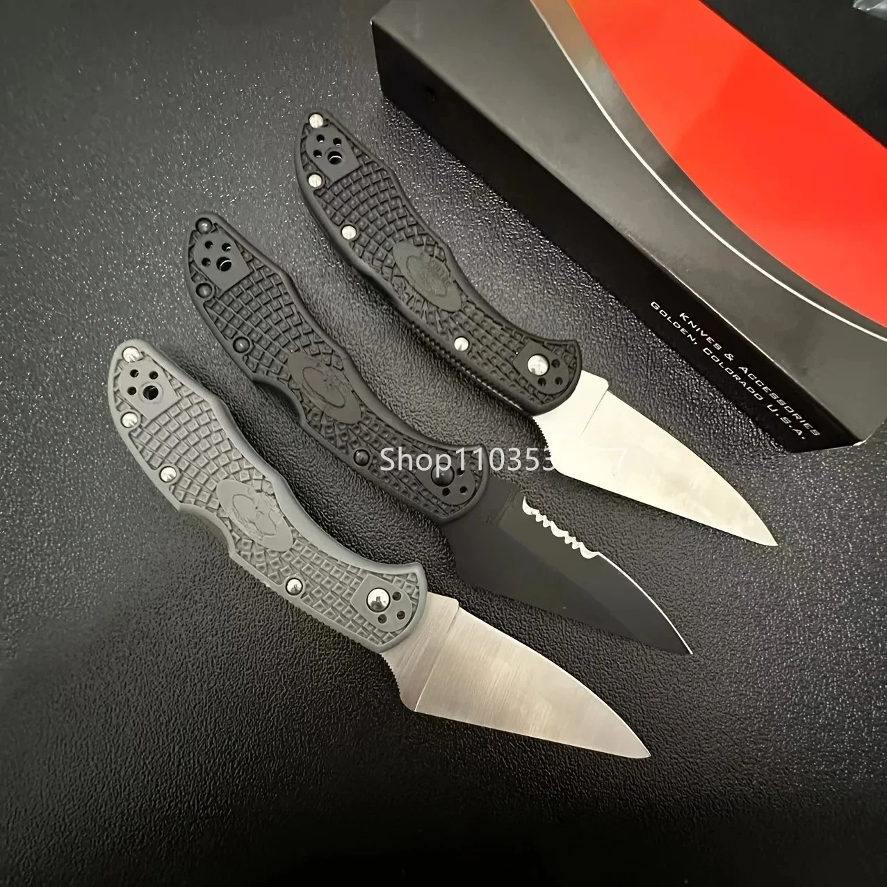 C11 Tactical Folding Knife with Nylon Handle, Spear Point Stainless Steel Blade for Outdoor Camping & Survival EDC Pocket Knife 3