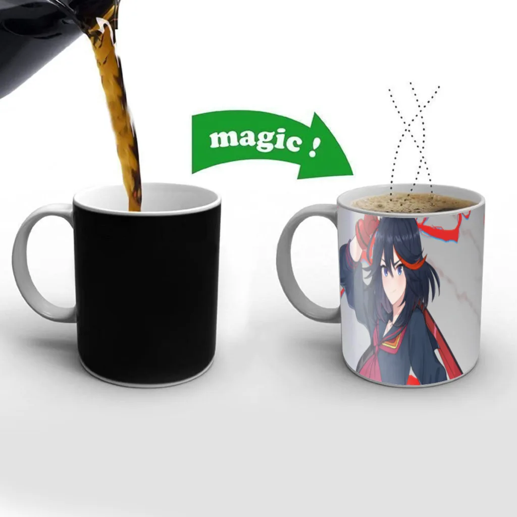 

Kill La Kill Matoi Ryuuko Anime Mugs Cup Changing Color Magic Mugs Heat Sensitive Tea Cup Coffee Mug Gift Mug Drop Shipping