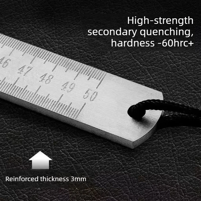 Multi-Functional 50cm Stainless Steel Ruler with Hardened Tip