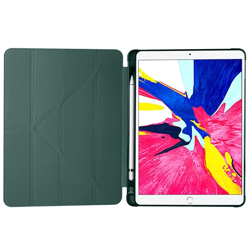 Premium PU Leather Fold Stand Case with Pen Holder