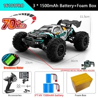 SCY 16101PRO 16102PRO 1:16 70KM/H 4WD RC Car With LED Headlight Remote Control Cars High Speed Drift Monster Truck for Kids Toys 1