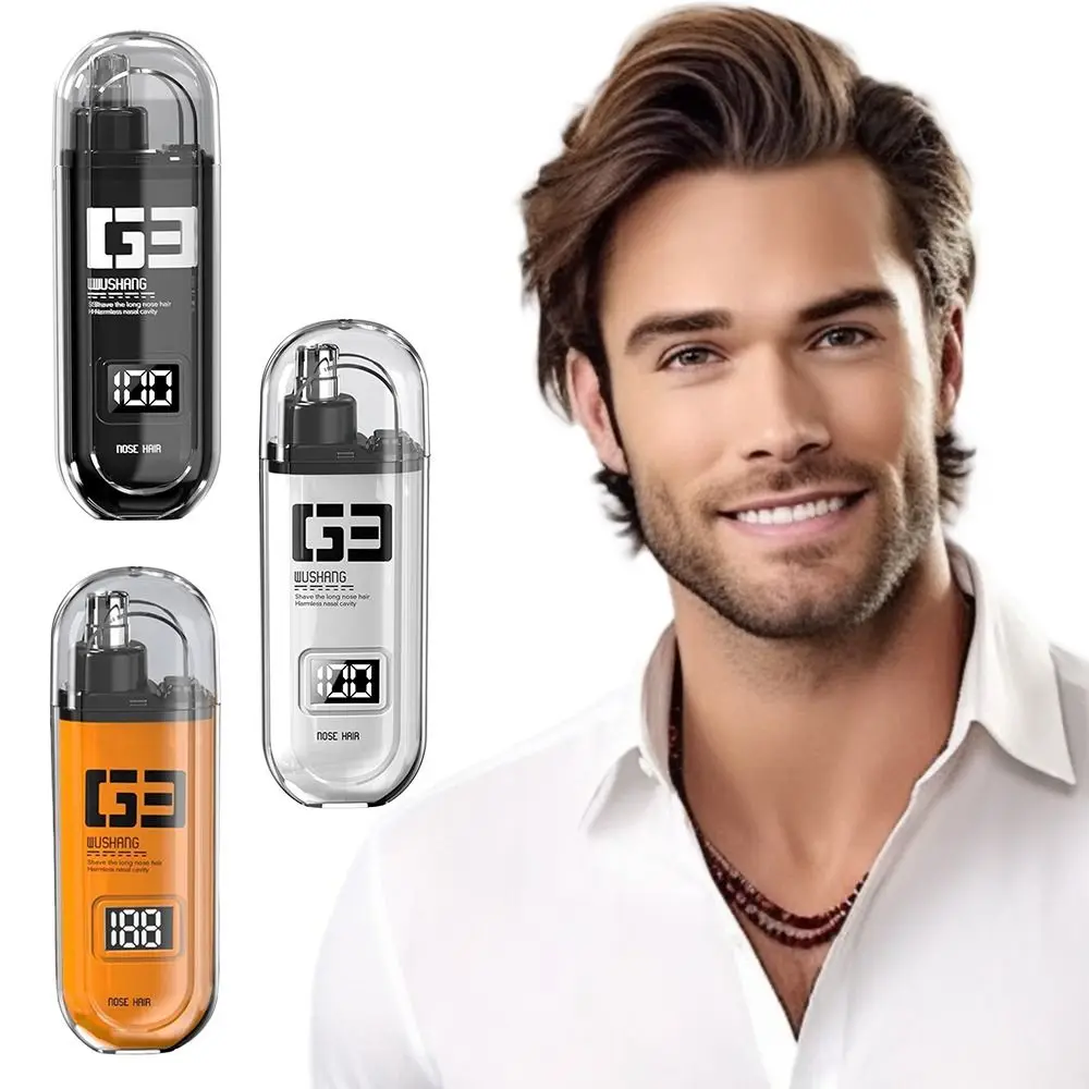 휴대용 전기 코털 트리머 USB 충전식 코 청소 포켓 헤어 눈썹 트리머 미니 다기능