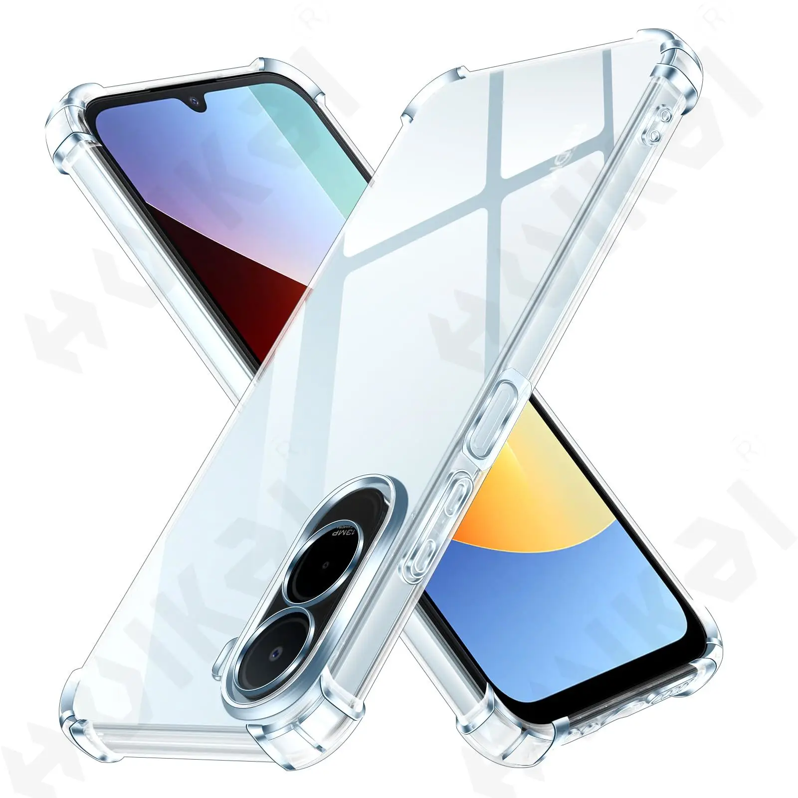 Transparent Soft TPU Protective Case with Corner Bumper Cushion