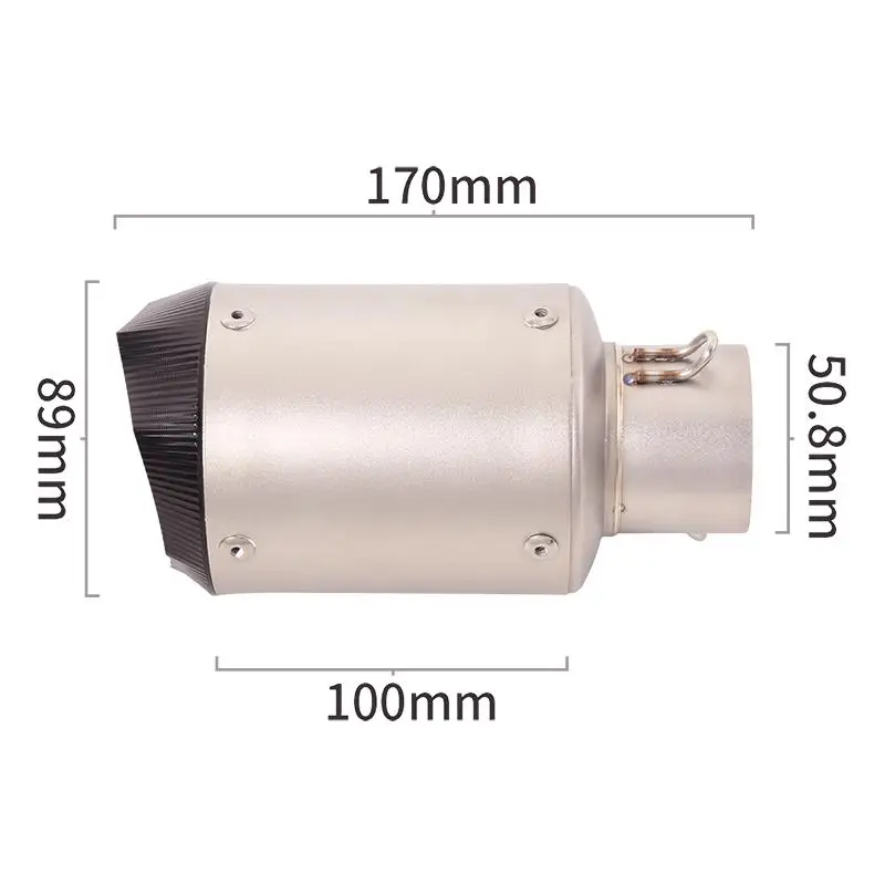 Slip On 51MM For Kawasaki ZX-4R ZX4RR 2023 Motorcycle Exhaust Muffler Pipe Escape Mid Link Tube Carbon Fiber Removable DB Killer - Image 3