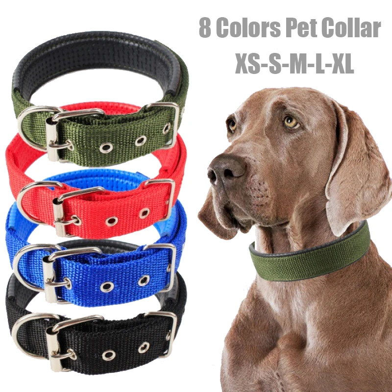 dog collars outdoors Adjustable Nylon Dog Collars Pet Neck Strap Safety Small And Big Dogs Cat Neck Ring for Teddy Pitbull Bulldog Beagle Pet Product Dog Collars best of sale
