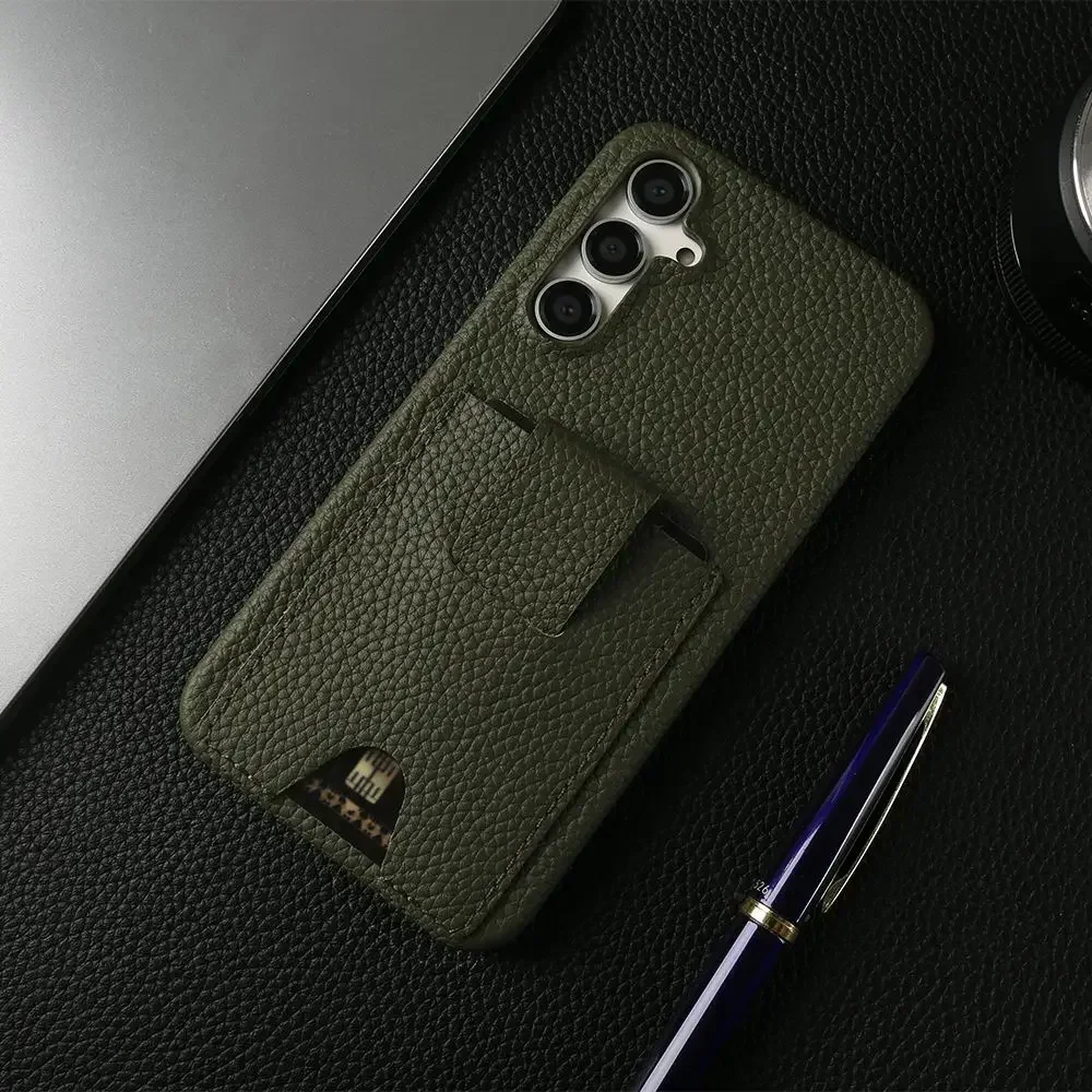Premium Genuine Leather Card Holder Phone Case Cover