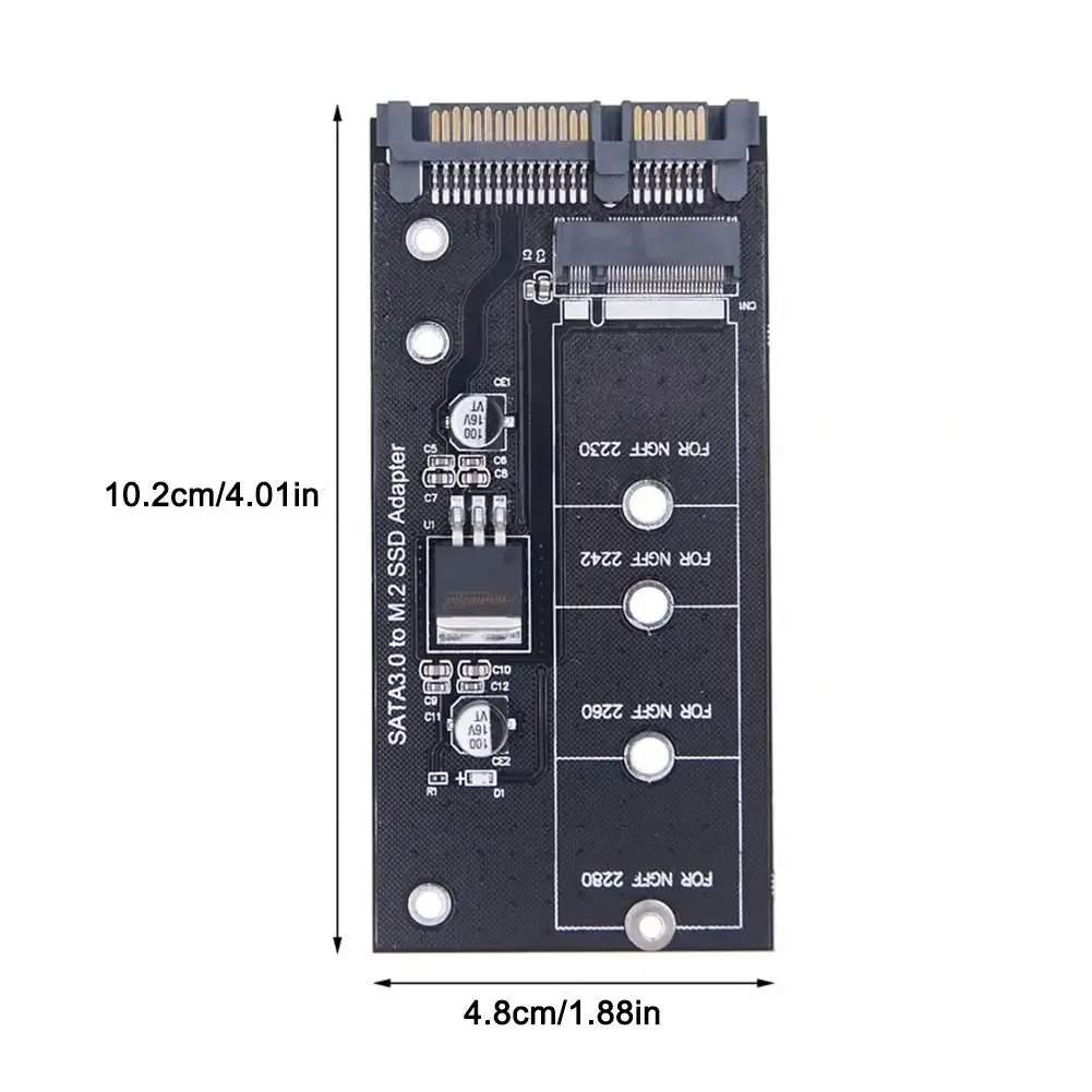 M2 To SATA3 Adapter Card High Efficiency SATA M2.SSD Convert Adapter Card NVME SSD Upgraded SATA 6 Gbps NGFF Adapter images - 6