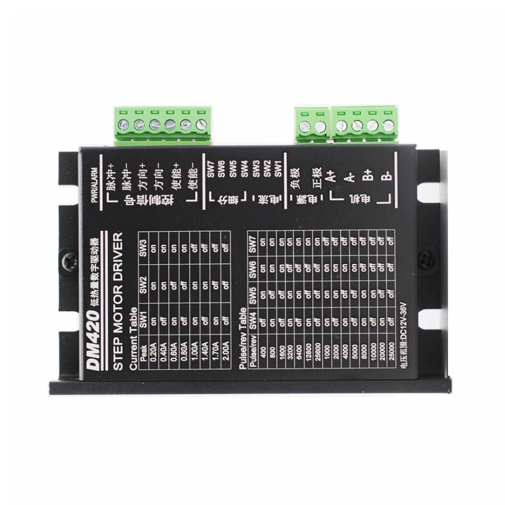 

DM420 42/39/35/20 Stepper Motor Driver 128 Subdivision Stepper Motor Drive Board with Overheat Overvoltage Overcurrent Detection