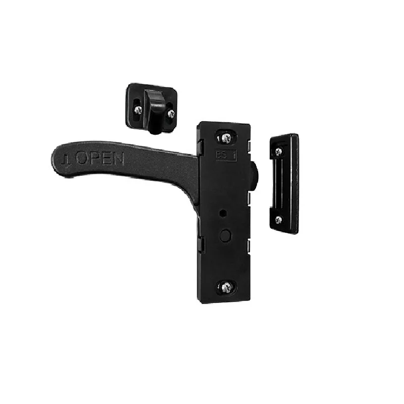 RV Screen Metal Door Latch Kit Black Right Handle Interior Security Door Lock for Camper Motorhome Travel Trailer Accessories