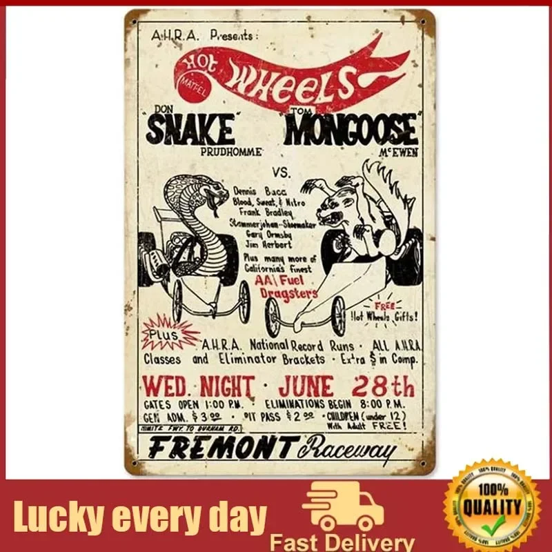 

SmartCows Snake vs Mongoose Vintage Tin Sign Plate Wall Plaque Decor wall decor metal decor wall decor metal room decor