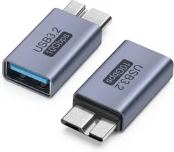 High - Speed USB C to Micro B Adapter Cable - 10Gbps Hard Drive Connection (Micro B to USB - A F)