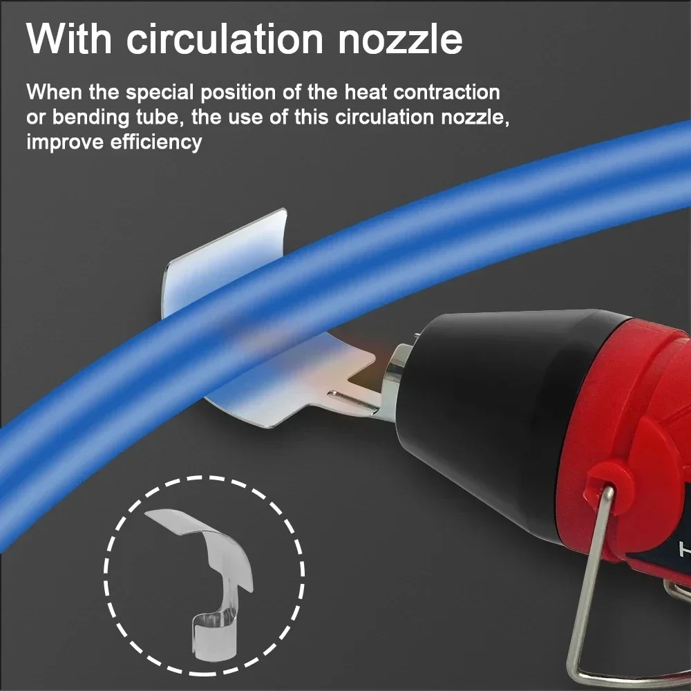 300W Hot Air Heat Gun Electric Power Temperature Blower Thermoresistant Tube Heat Shrink Wrapping Shrink Tube With Hot Air Guns 2