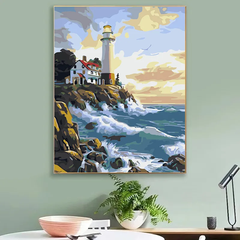 

149439 diy digital oil painting oil painting acrylic flower painting explosion hand-filled landscape painting