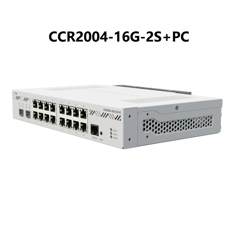 

MikroTik CCR2004-16G-2S+, CCR2004-16G-2S+PC, CCR2004, Series Router, 16 x Gigabit Ethernet Ports, 2 x10G SFP+ Cages