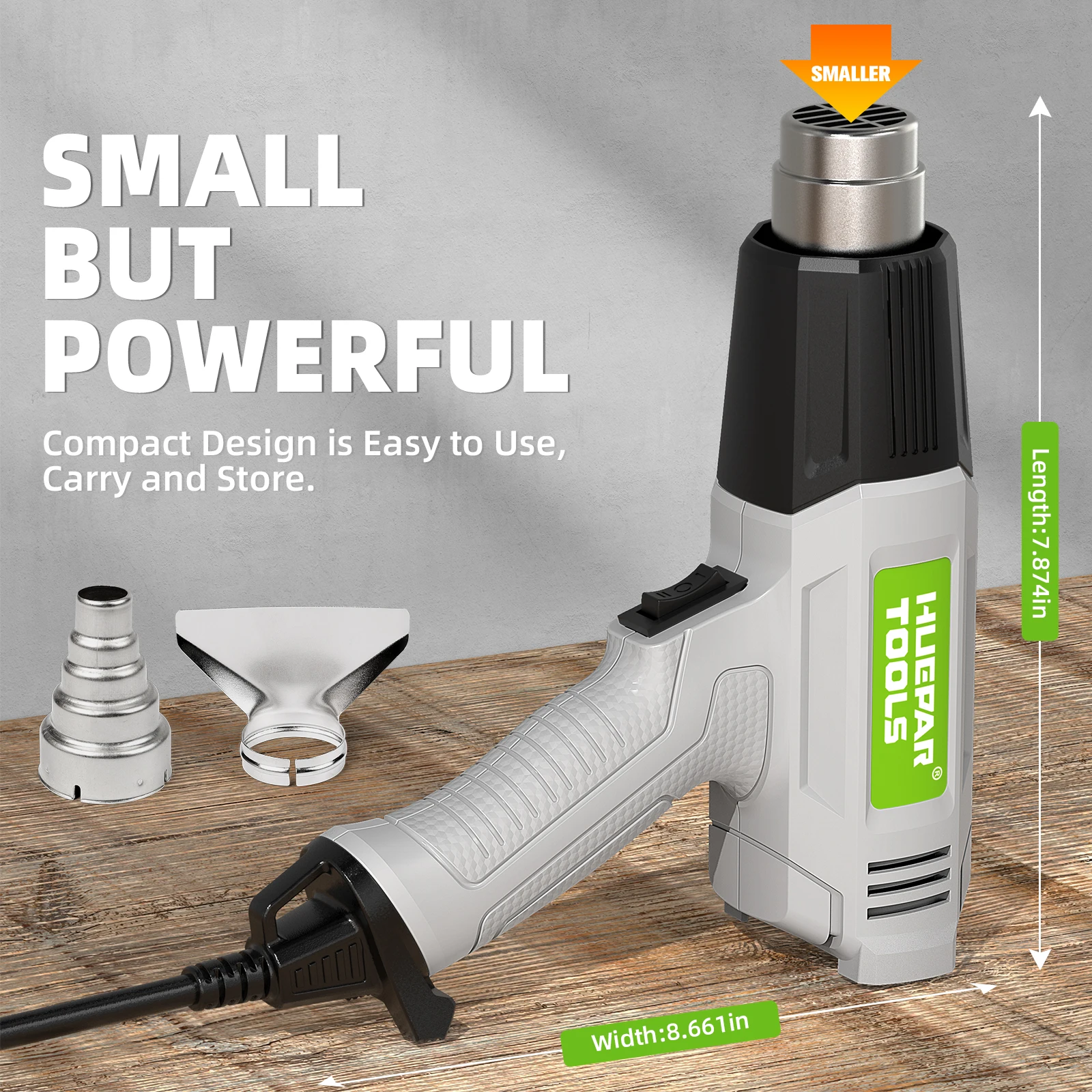 Heat Gun 1500W-1800W  Electric Heat Air Gun With LCD Temperatures Adjustable Thermal Blower Shrink Wrapping Construction Drye 2