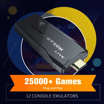 M8 Game Stick With 25000 Retro Games For PS1/GBA 4K Video Game Console With 2.4G Wireless Controllers Portable TV Game Players 1