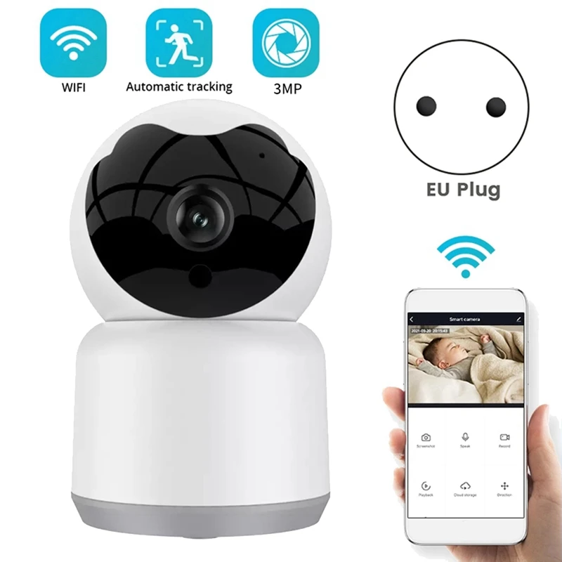 

Tuya IP Camera Wifi Wireless Surveillance Camera Alexa Google Automatic Tracking Security Camera EU Plug