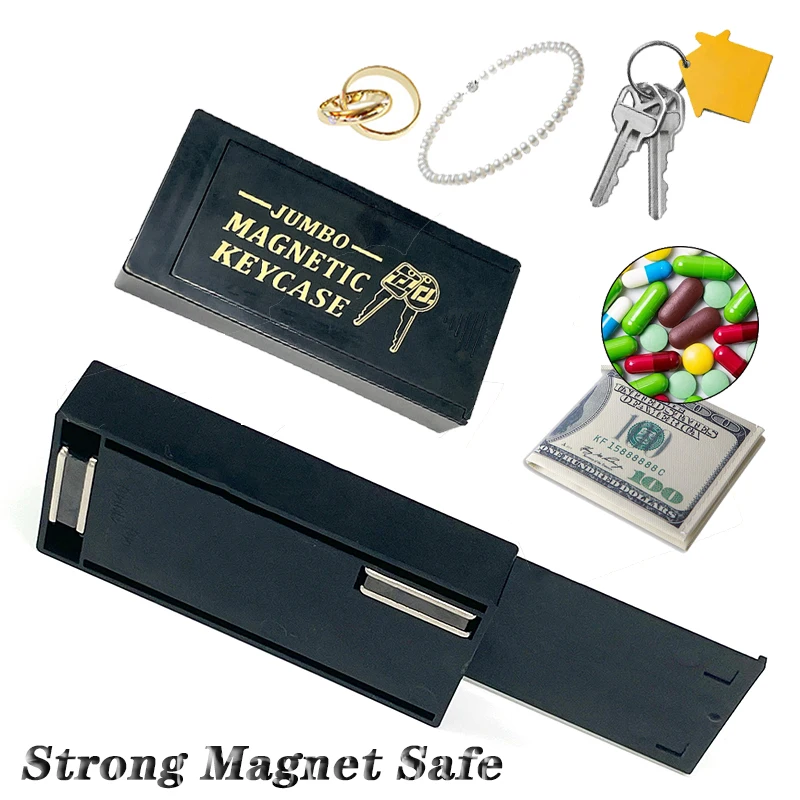 Portable Magnetic Key Hidden Safe Box Key Spare Lock Holder Magnet Outdoor Stash For Home Office Car Truck Secret Box