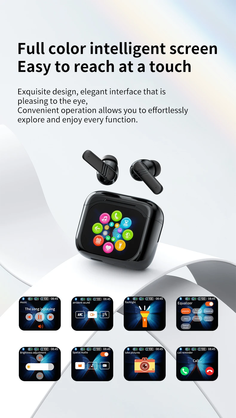 AI Translator Bluetooth 134Languages Bluetooth 5.4 Wireless Headphones Translation Earphones Waterproof Rating Long Battery Life Sef84fcc333144c7e87dc09fed1fbdd9au