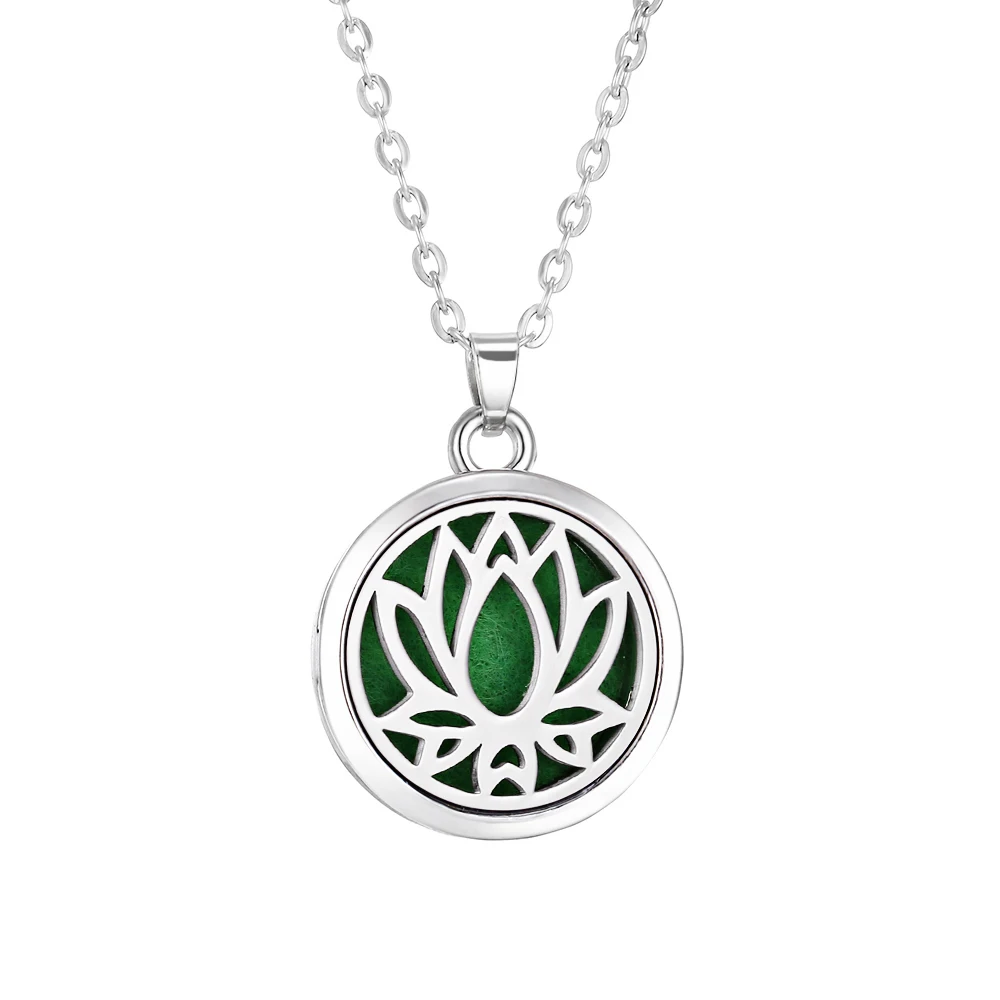 Tree of Life Aromatherapy Necklace - Essential Oil Diffuser Locket in Stainless Steel