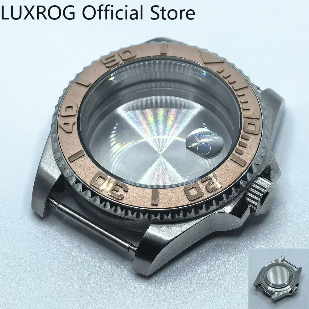 Stainless Steel 40MM Black Blue Ceramic Insert Watch Case