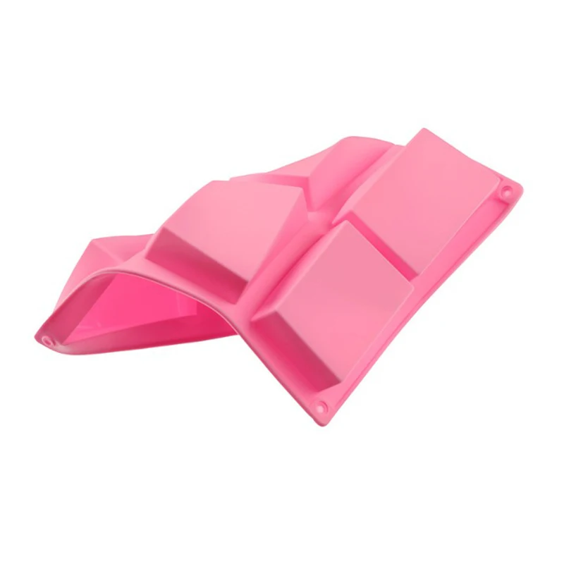 6 Cell Rectangular Silicone Soap Mold For Homemade Decorative Soap Making Mould