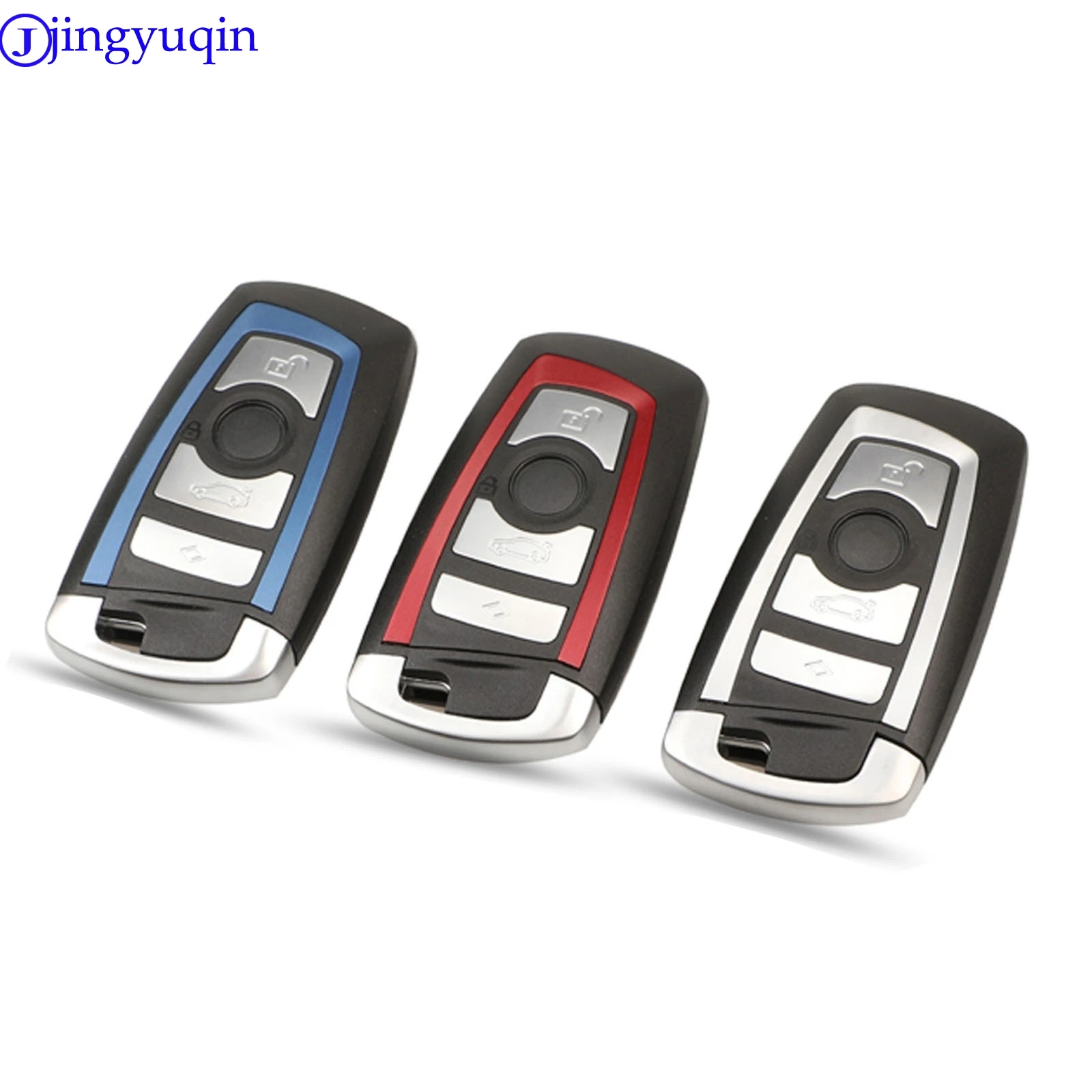 jingyuqin 4B Smart key Shell Cover Case Keyless BMW CAS4 F 3 5 7 Series E90 E92 E93 X5 HU100R Uncut Blank Blade key shell