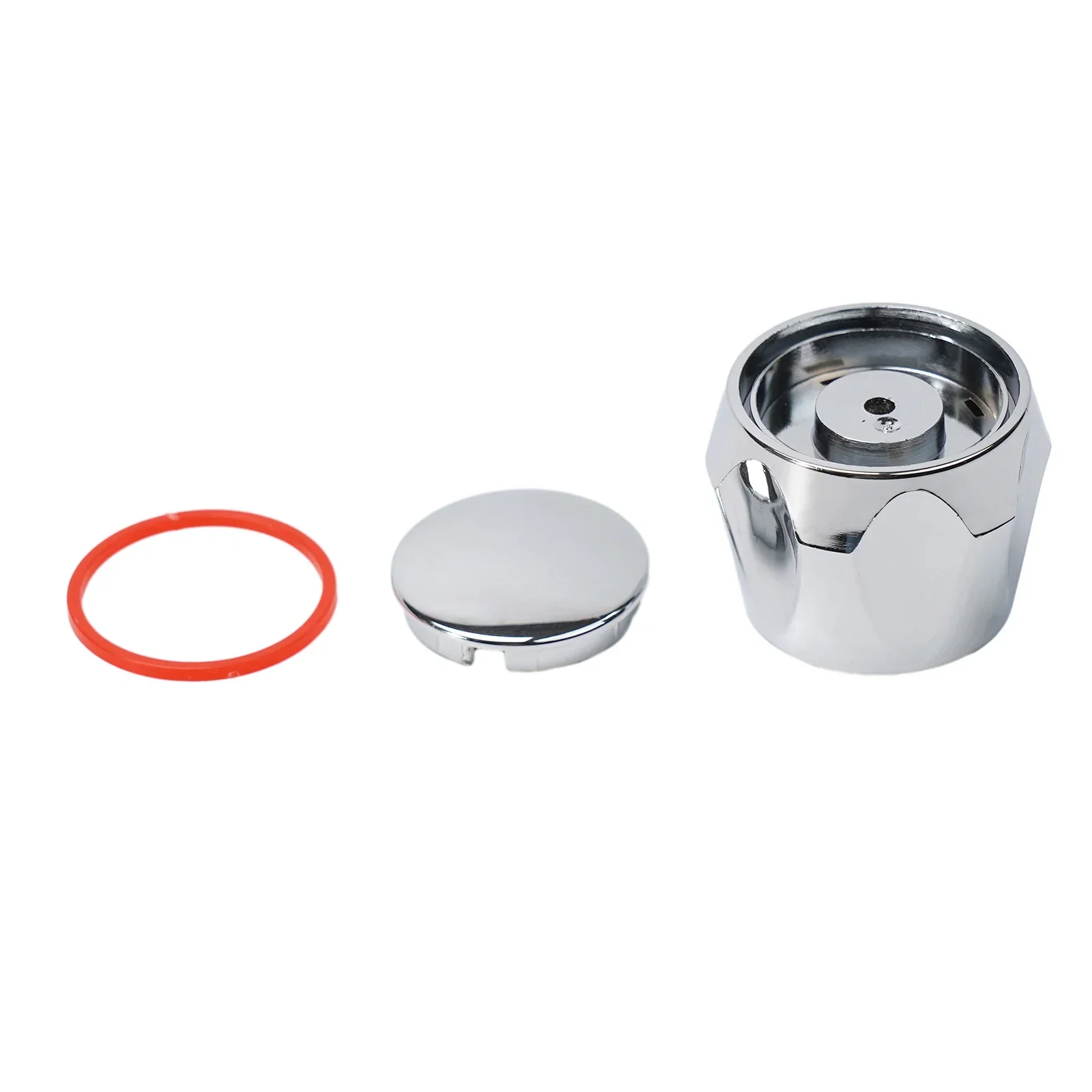 Bathroom Kit Faucet Handle Tap Handle Watering Devices 2 Handwheels + 2 Screws ABS+iron Faucet Hand Wheel Silver faucet handle