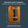 Dynamic Saunas Andora 2-Person Low EMF FAR Infrared Sauna, Canadian Hemlock Wood 3