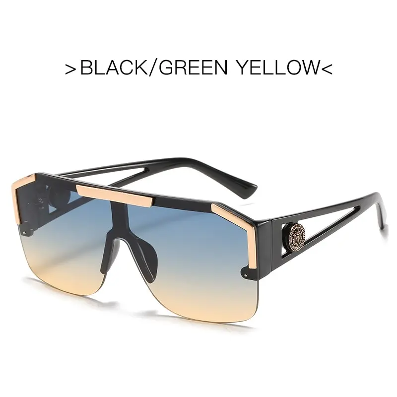  - New Luxury Oversized Men Sunglasses Brand Designer Sun Glasses For Women Fashion Gradient Square Shades