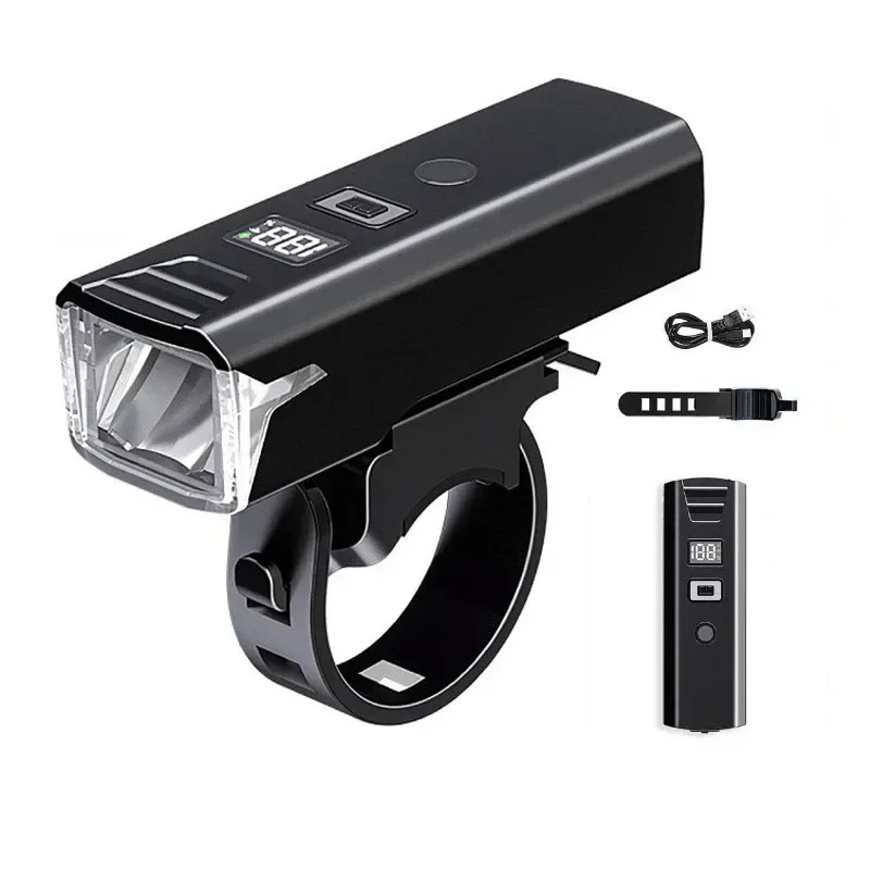 Bicycle Light 2000mAh Bike Headlight Power Bank Flashlight Handlebar USB Charging MTB Road Cycling Highlight