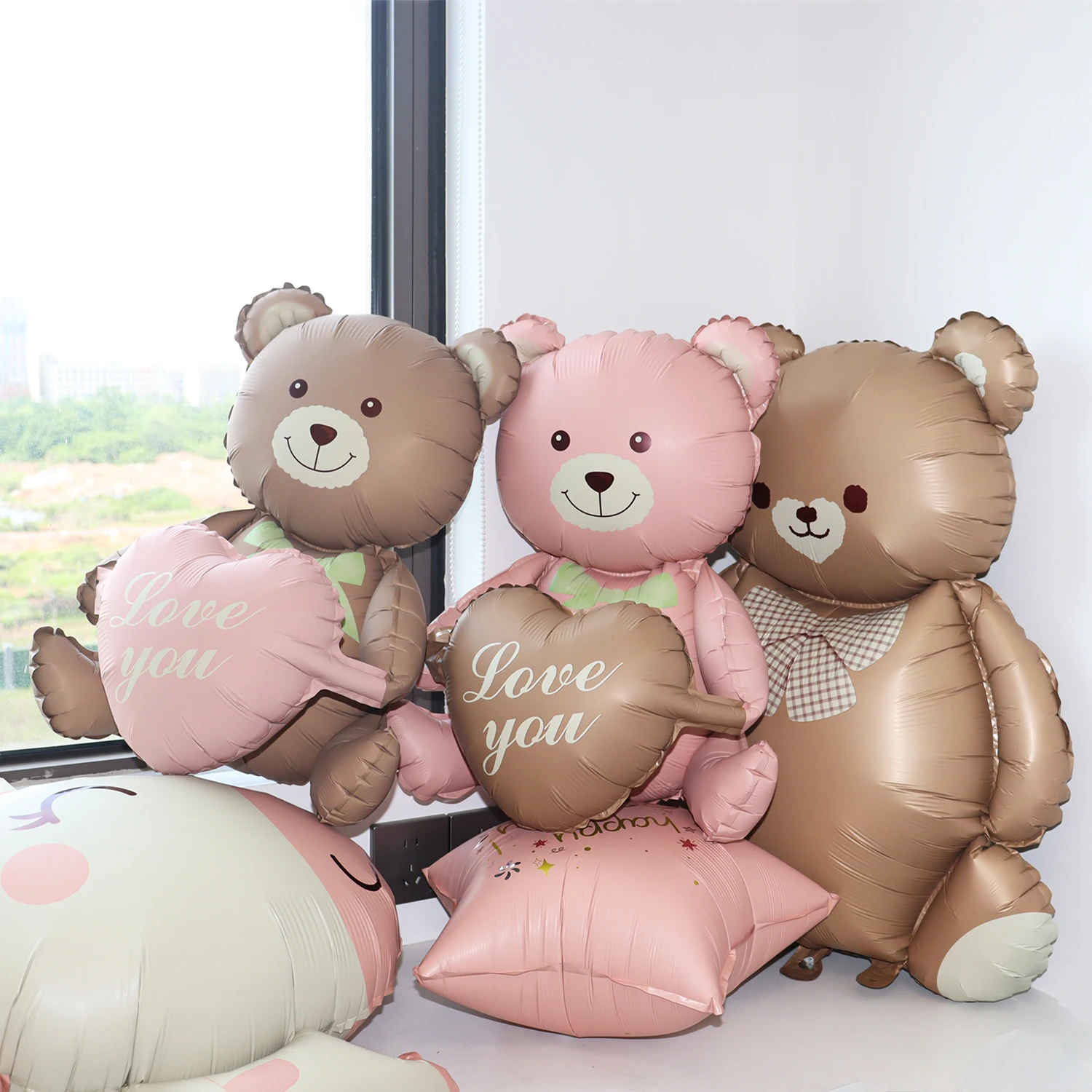 Happy Birthday Animal Foil Balloon Bear Rainbow Bow Dinosaur Balloon Kids Babyshower Adult Birthday Party Decoration