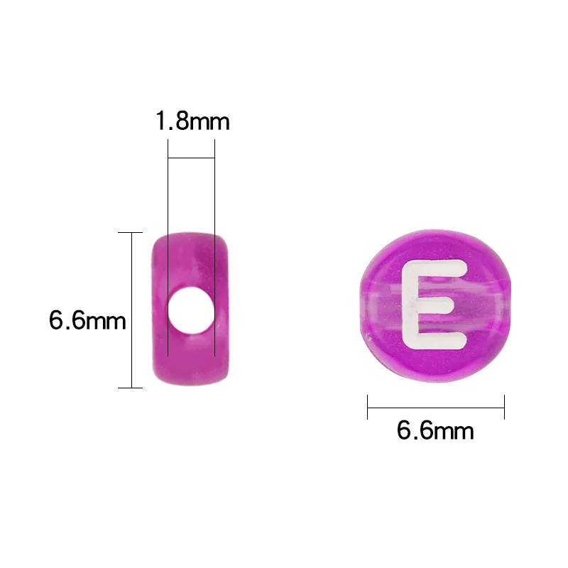 100pcs/Lot Acrylic Oblate Alphabet Beads Colorful Transparent Letter Beads for Jewelry Making DIY Bracelet Necklace Accessories acrylic letter beads