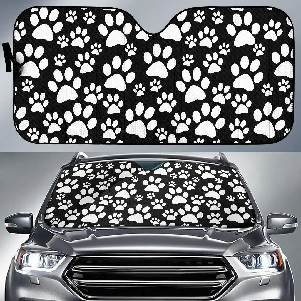 

Paw Print Pattern Auto Sun Shade Car Windshield Window Cover Sunshade