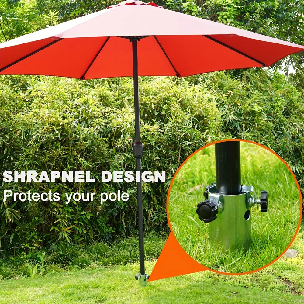 1pcs Outdoor Drying Rack Base Metal Umbrella Anchor Spiral Screw Sturdy Suitable for Garden Backyard Lawn Soil Ground Insertion beach umbrella plug base parasol base stand