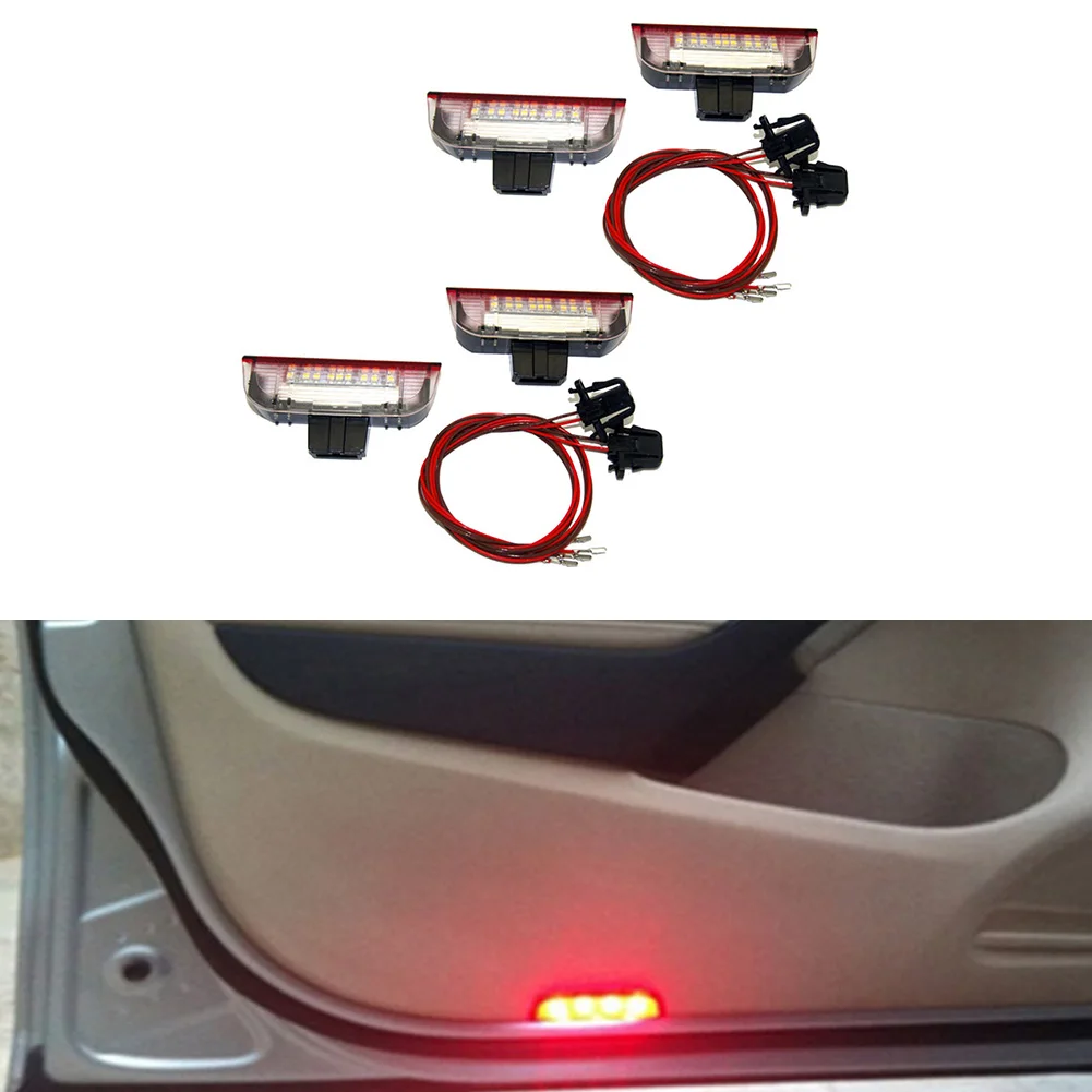 

4pcs/set LED Door Light Car Accessories Car LED Door Floor Lamp For Golf 6 For Skoda Superb 2008 Welcome Lights