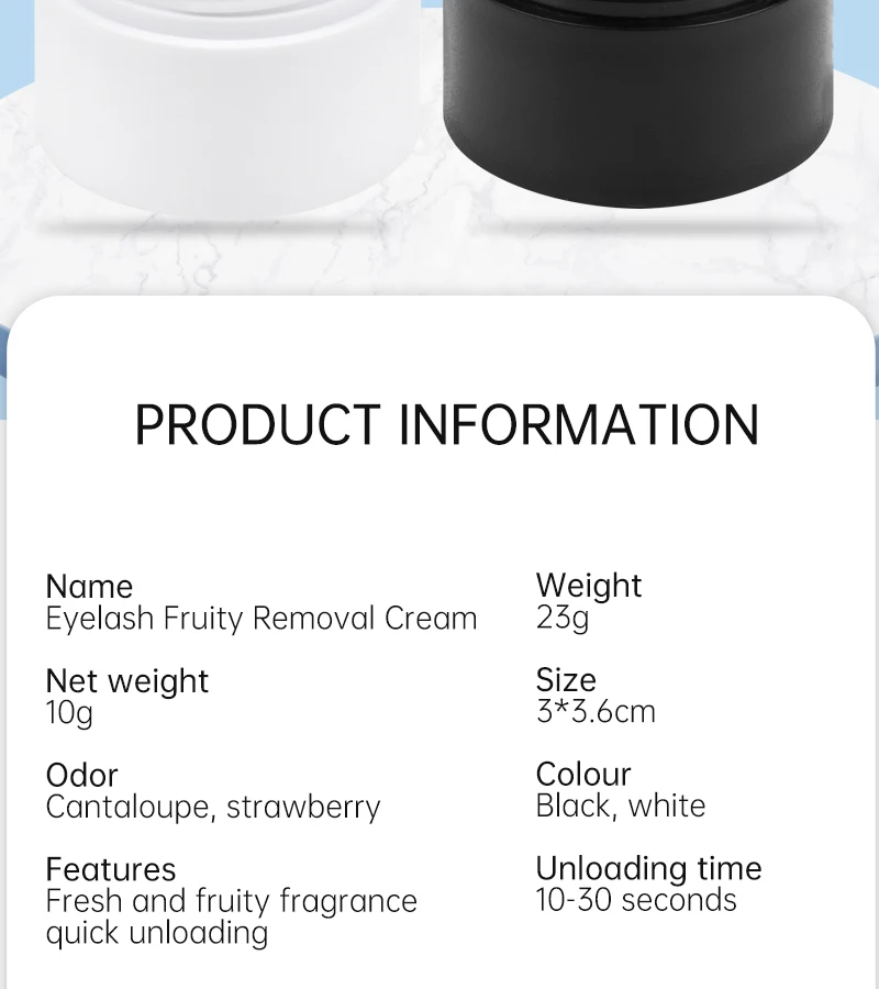 Description Picture 3 of itemFast Cleaning Lash Glue Cream Remover Non Irritating Grafting Eyelash Extension Adhesive Gel Remover for Makeup Tools 10g