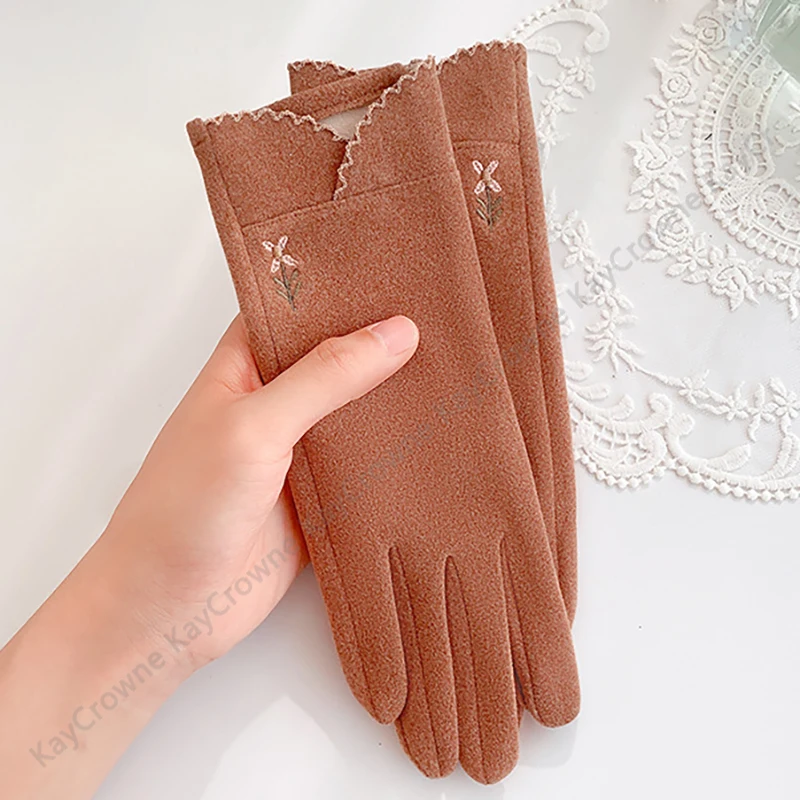 

KayCrowne Grace Fashion Lady Glove Mittens Women Winter Elegant Touch Screen Driving Keep Warm Windproof Fingerless Gloves G337