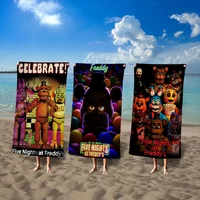 FNAF Five-nights-At-Freddys Anime Beach Swimming Towel Soft Absorbent Washcloth Children's Gifts for Kids Travel Camping Gym 1
