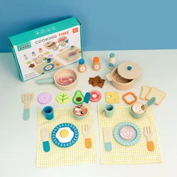 Deluxe Wooden Pretend Play Kitchen Set for Kids - Interactive & Educational Toy Collection (Cooking Set)