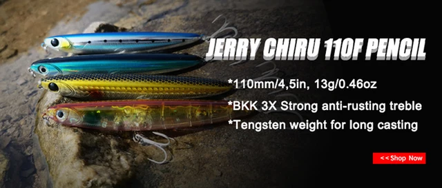 Mud Puppy Lurejerry Blade Topwater Pencil Lure 55-105mm