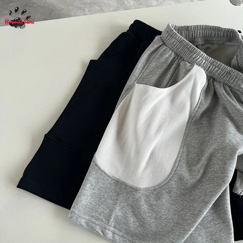 Top Quality VINTAGE Shorts Black Grey Men Woman Casual Summer Pocket Loose Joggers Breeches