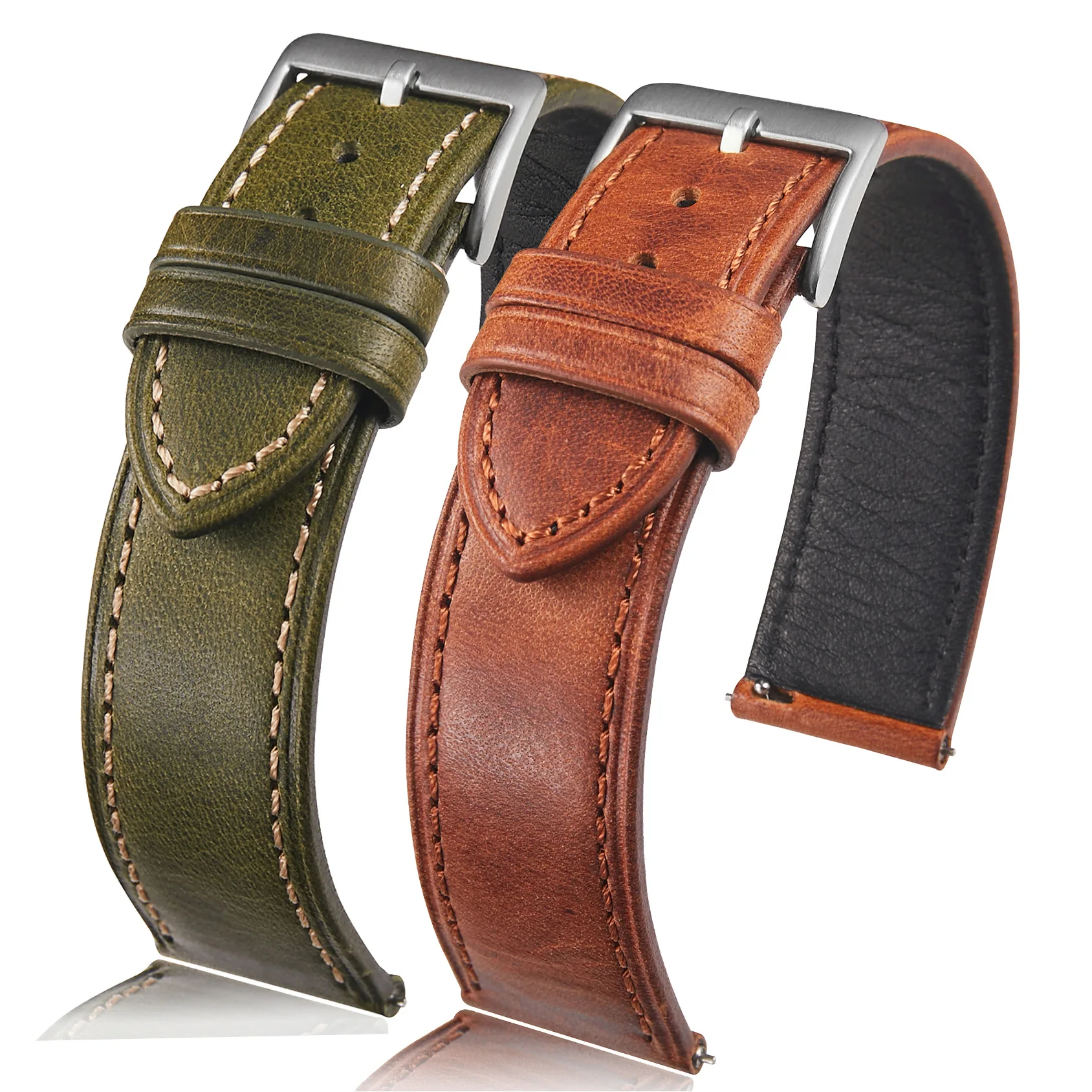 

Retro Calfskin Bracelet for Samsung Galaxy Watch 5pro 45mm 40/44 42/46mm Italian BADALASS Genuine Leather Watch Strap 18/20/22mm
