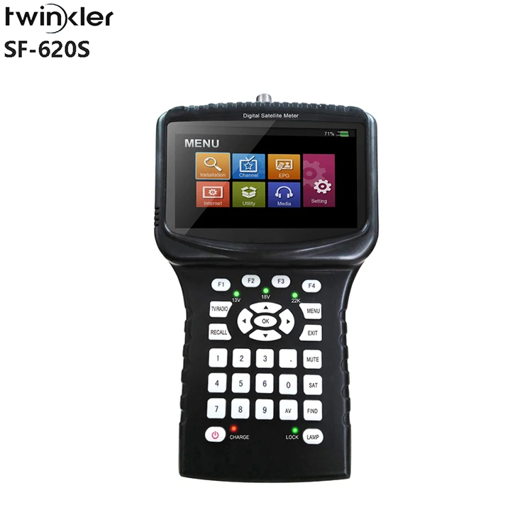 Twinkler Sf-620S Hd Satellite Finder Meter Analizzatore Di Spettro Schermo Lcd Da 4.3 Pollici Usb Wifi Powervu Mpeg4 Digital Sat Finder