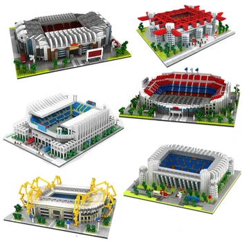 Barcelona Soccer Stadium Micro Blocks Building Sets Mini Bricks Architecture Building Block Toys for Adults Football Field Gift 1