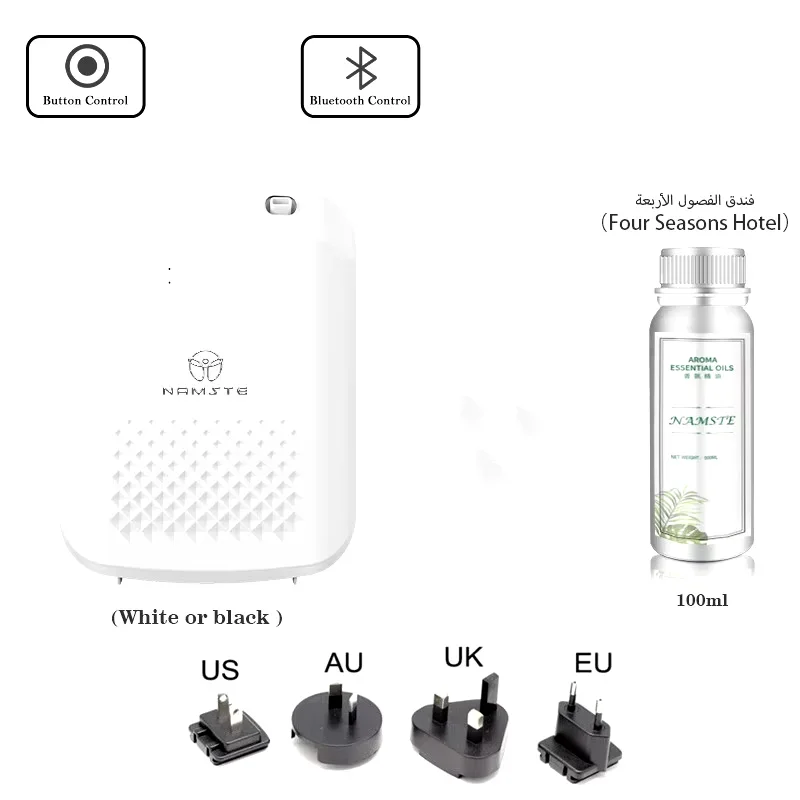 thumbnail image 1 of Difusor de aroma eléctrico Namste Perfume Oasis con aceites esenciales, aromatizante de aire, dispositivo de fragancia para el hogar con Bluetooth de 400 ml, 1 of 5