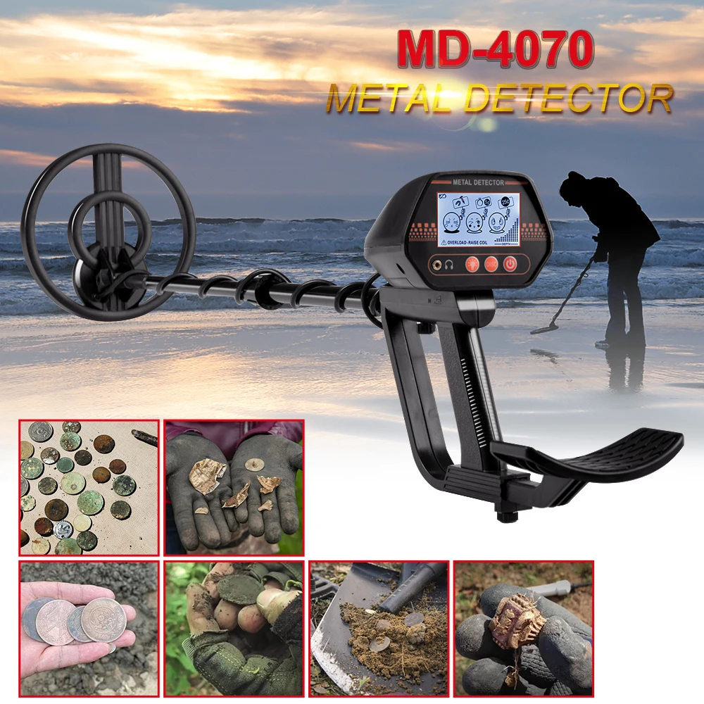 Kids Metal Detector MD-4070 with LCD  Gold Digger Treasure Hunter Adjustable Sensitivity Waterproof Search Coil Detect All Metal 3